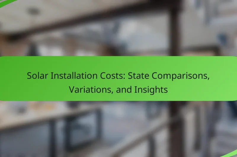 Solar Installation Costs: State Comparisons, Variations, and Insights