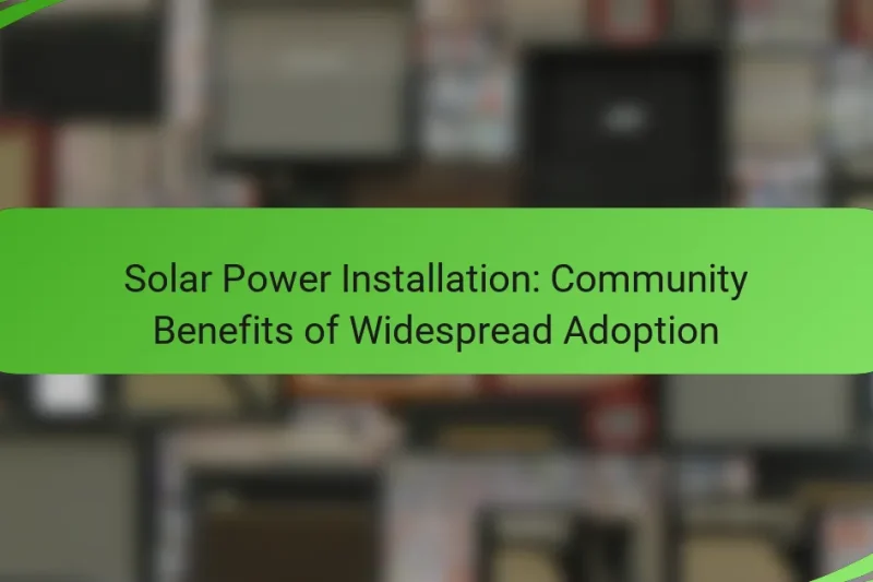 Solar Power Installation: Community Benefits of Widespread Adoption